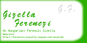 gizella ferenczi business card